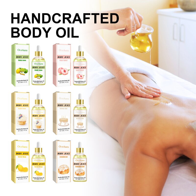 Body Massage Oil Manufacturer - Hot Selling 6 Kinds of Fragrance Essence Oil Moisturizing Nourishing Brightening Juice