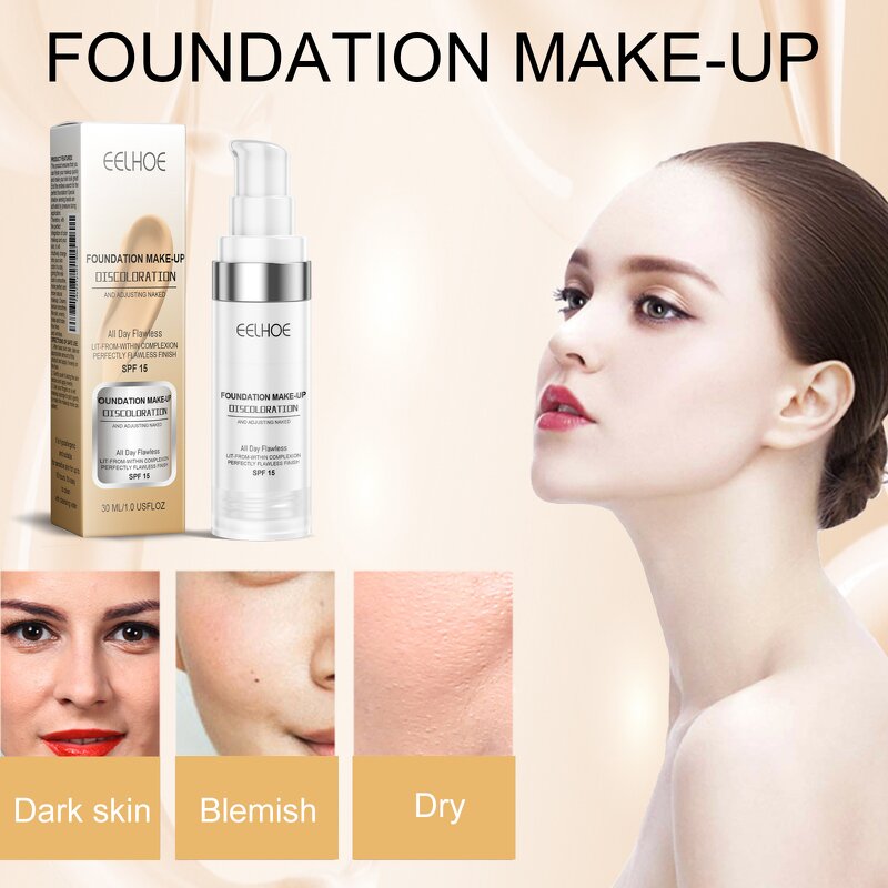 Liquid Foundation Manufacturer - Waterproof Sweatproof Not Shed Whitening Gently Brightens Concealer Warming