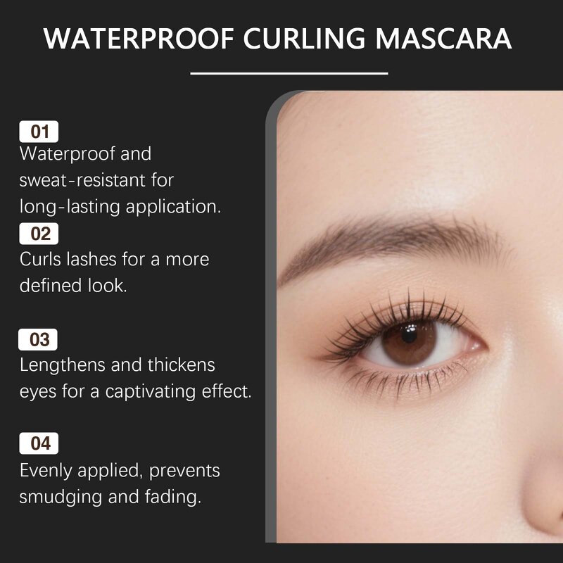 Mascara Manufacturer - Direct Sales Steel Pipe Long Curling Microcurved Organic Waterproof Lengthening Sports Metal