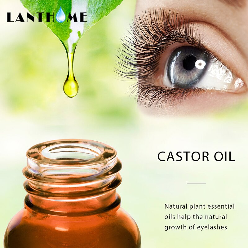 Eyelash Growth Oil Manufacturer - Custom Private Label Eyelashes Eyebrows Growth Essential Oil Refined Castor Oil Organic
