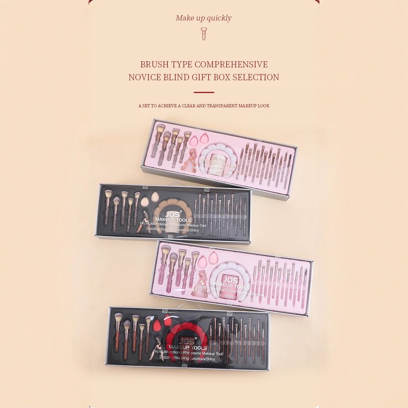Makeup Brush Set Manufacturer - Sparkle and Glam Diamond Handle Professional Style Rhinestone With Gift Box