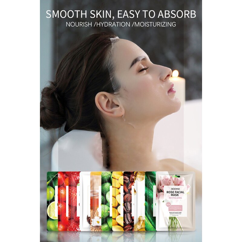 Sheet Mask Manufacturer - Work Best Skin Care Natural Plant Fruit Avocado Whitening Moisturizing Sheet