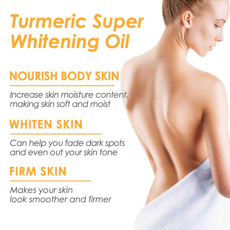 Turmeric Whitening Oil Manufacturer - OUHOE 7 Days Skin Lightening Brightening Dark Spots Removal Reducing Joint Blackness