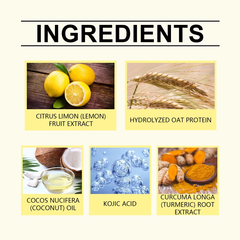 Kojic Acid Soap Manufacturer - Lemon Brightening 100% Natural Organic Cleaning Moisturizing Turmeric and Kojic Acid