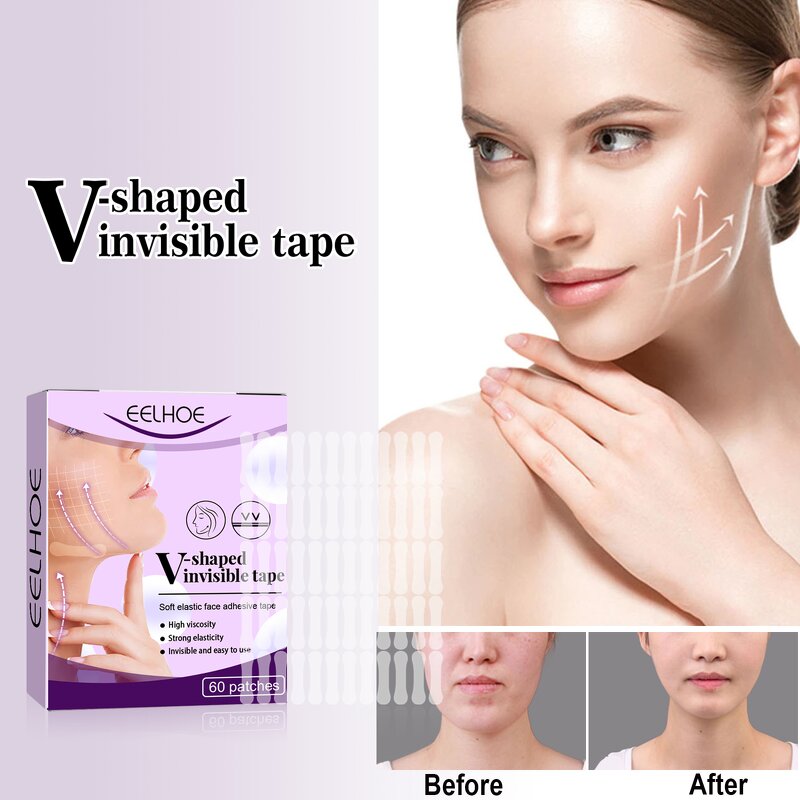 Face Lift Tape Manufacturer - EELHOE 60pcs Invisible Lift Tighten Chin Face V-shaped Slimming