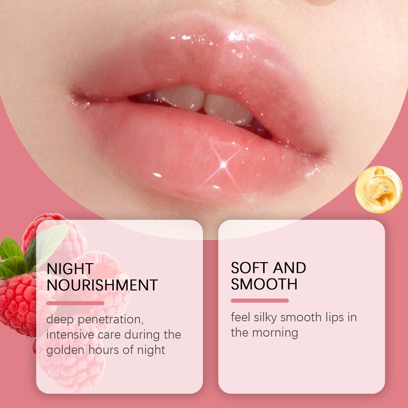 Lip Sleeping Cream Manufacturer - Jaysuing Lip Sleeping Moisturizing Repair VC Red Raspberry Ice Cream Lip Gloss