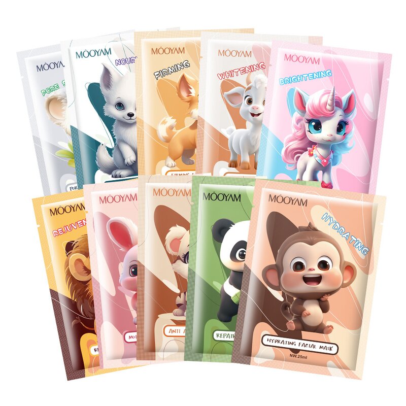 Moisturizing Mask Manufacturer - Private Label Cute Cartoon Animal Repair Hyaluronic Acid Vitamin C