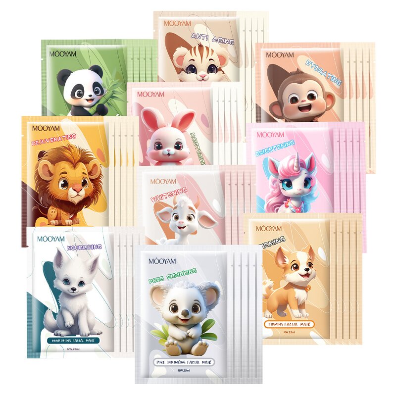 Moisturizing Mask Manufacturer - Private Label Cute Cartoon Animal Repair Hyaluronic Acid Vitamin C