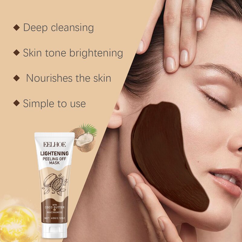 Peel-off Mask Manufacturer - OEM Chocolate Colour Nicotinamide Moisten Brighten Complexion Moisturizing Peel Off
