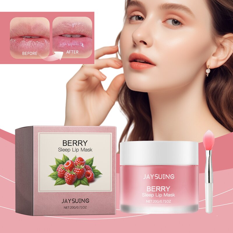 Lip Sleeping Cream Manufacturer - Jaysuing Lip Sleeping Moisturizing Repair VC Red Raspberry Ice Cream Lip Gloss