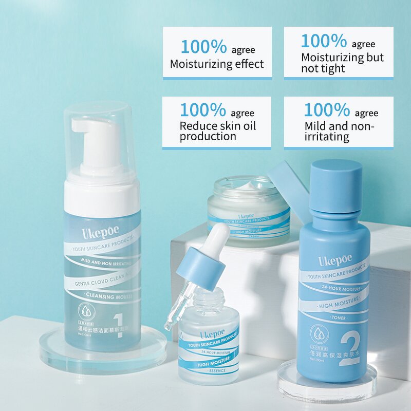 Skin Care Set Manufacturer - 4 Piece Whitening Delicate Face Lotion Smooth Refreshing Cream