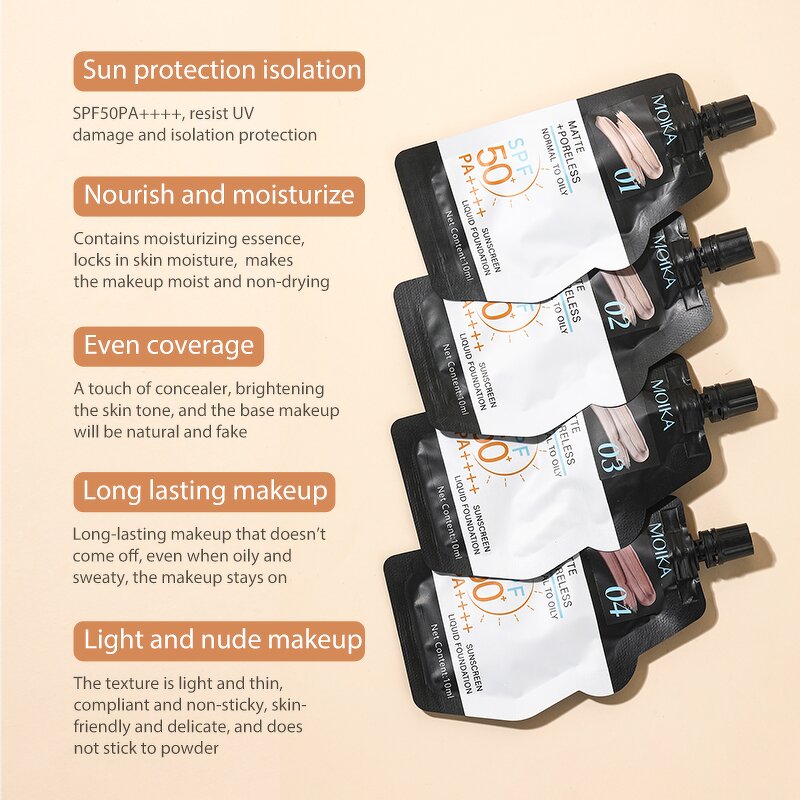 Foundation Cream Manufacturer - Full Coverage Waterproof Natural Makeup Sunscreen All Skin Types