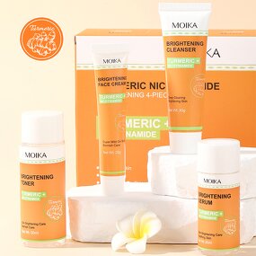 Turmeric Skincare Set Manufacturer - Vegan Private Label Turmeric Nicotinamide Anti Acne Brightening Organic OEM