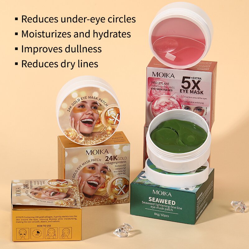 Eye Mask Patch Manufacturer - Private Label Korea Organic Collagen Wholesale Vegan 24k Gold Cold Gel