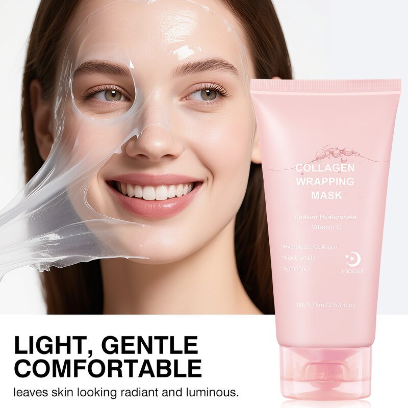 Hydrogel Mask Manufacturer - Private Logo Organic Hydrogel Vitamin C Overnight Wrappring Glass Skin Collagen