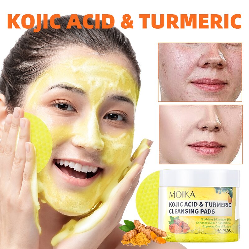 Exfoliating Pads Manufacturer - 50 Pcs Dark Spots Remover Kojic Acid and Turmeric Exfoliating