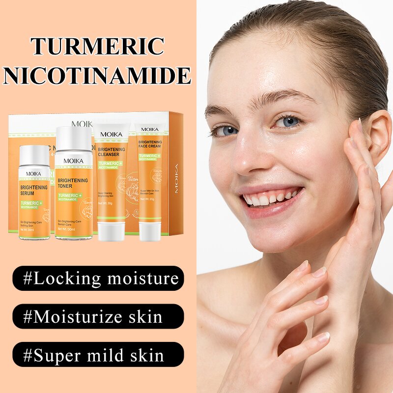 Turmeric Skin Care Set Manufacturer - Turmeric Kit Turmeric Facial Cleanser Facial Cream Lotion Portable Travel