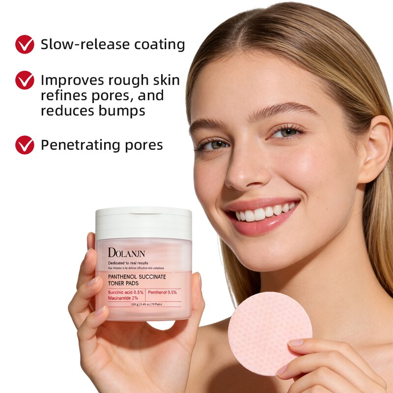 Face Toner Pad Manufacturer - Red Succinic Acid Panthenol Exfoliating Breakout-Prone Skin Customized Logo