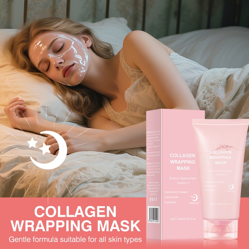 Hydrogel Mask Manufacturer - Private Logo Organic Hydrogel Vitamin C Overnight Wrappring Glass Skin Collagen