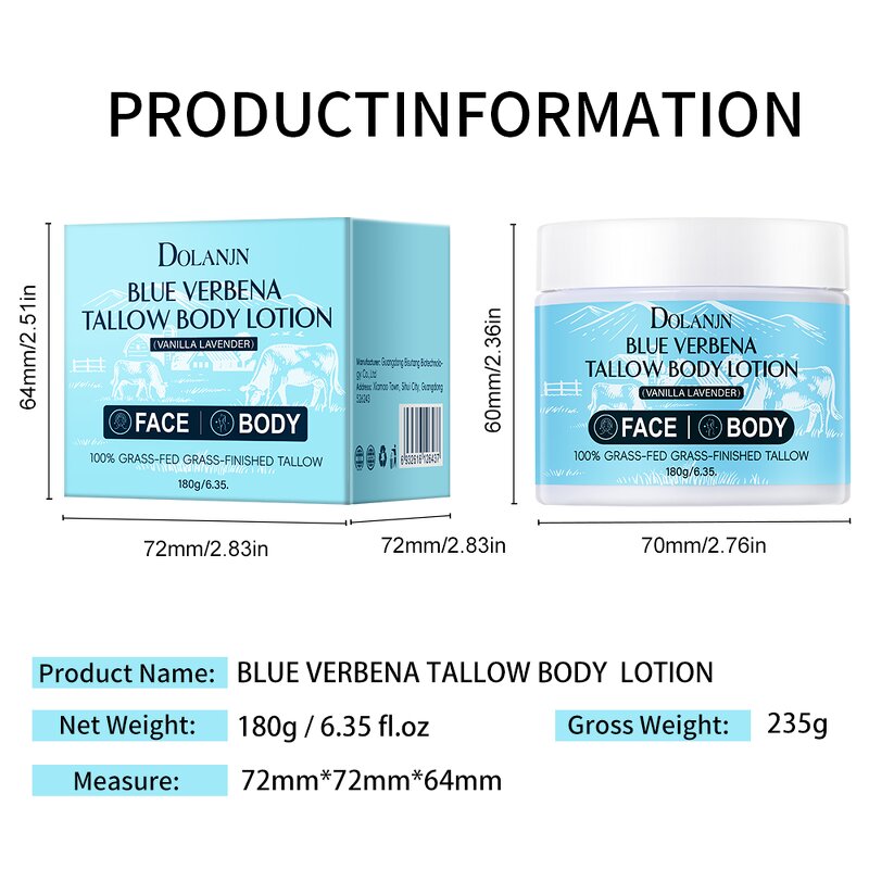 Beef Tallow Balm Manufacturer - Coconut Oil Bee Wax Verbena Grass Fed Moisturize Body Face Whipped Honey