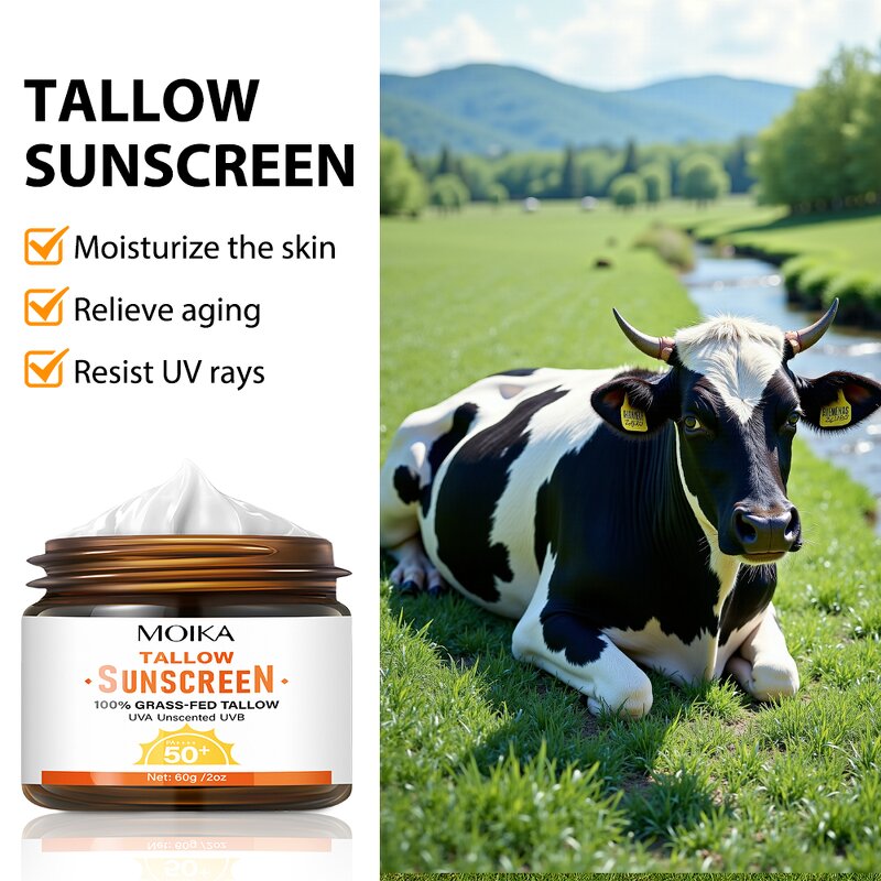 Tallow Sunscreen Cream Manufacturer - Organic 100% Whipped Face Body Spf50 High Quality