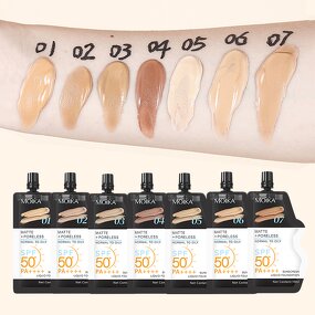 Foundation Cream Manufacturer - Ready to ship Makeup Vegan Sunscreen Waterproof Liquid Female Foundation Powder