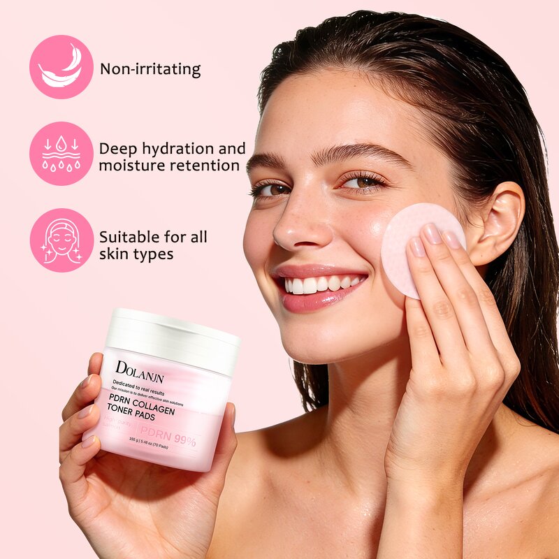 Gel Toner Pads Manufacturer - Salmon Pdrn Pink Centella Collagen Jelly Korean Niacinamide Cotton Factory OEM