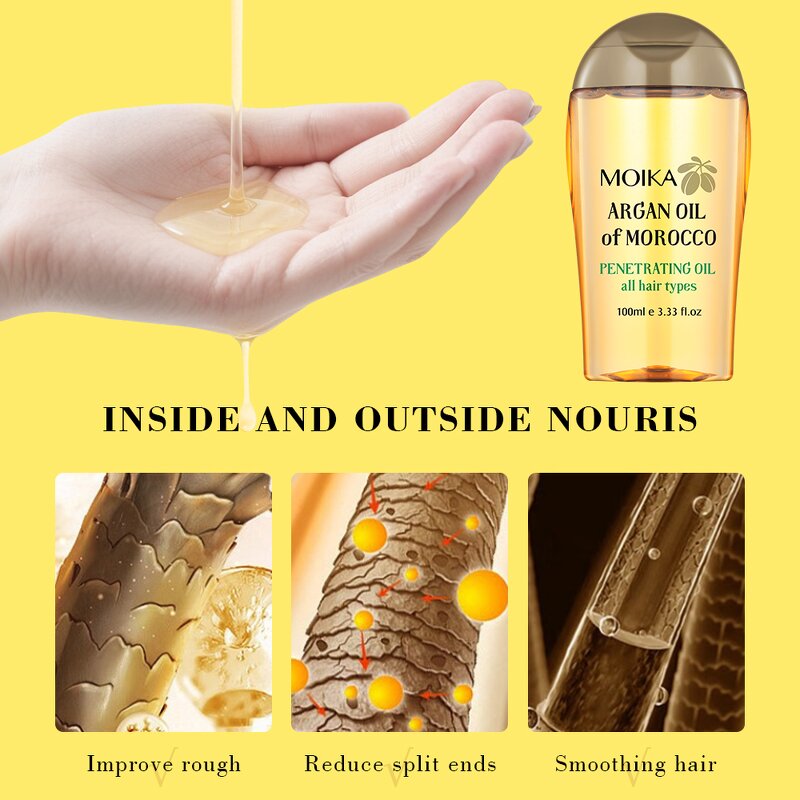 Hair Oil Manufacturer - Oem Cocos Nucifera Repair Morocco Argan Oil Frizzy