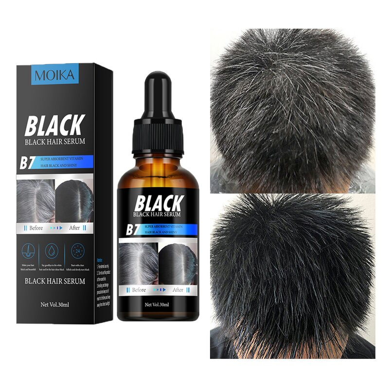 Hair Treatment Serum Manufacturer - Gray White White to Black Natural Color Repair Nourish Black Hair