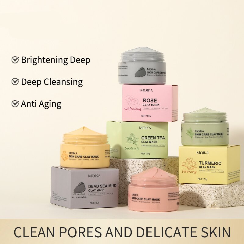 Mud Clay Mask Manufacturer - DOLAI Skin Care Organic Green Tea Deep Cleansing Blackheads Remover Moisturizing