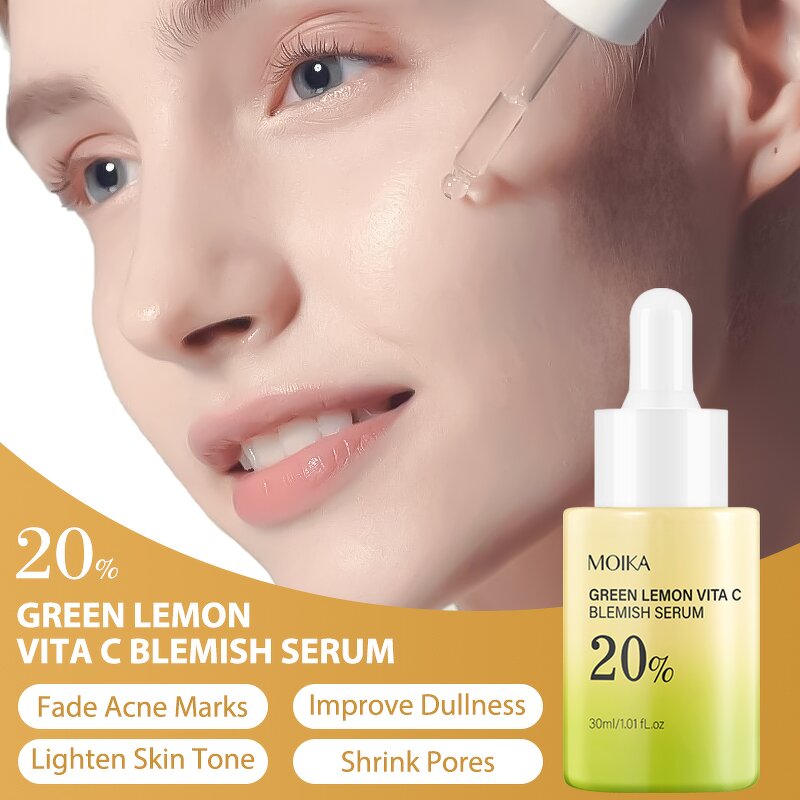 Vitamin C Serum Manufacturer - Wholesale Korean VC with Vitamin E Hyaluronic Ferulic Acid Green Lemon 30ml