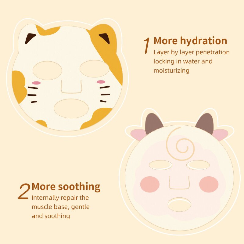 Baby Mask Sheet Manufacturer - Custom Designed Beauty Children Printed Cat for Baby