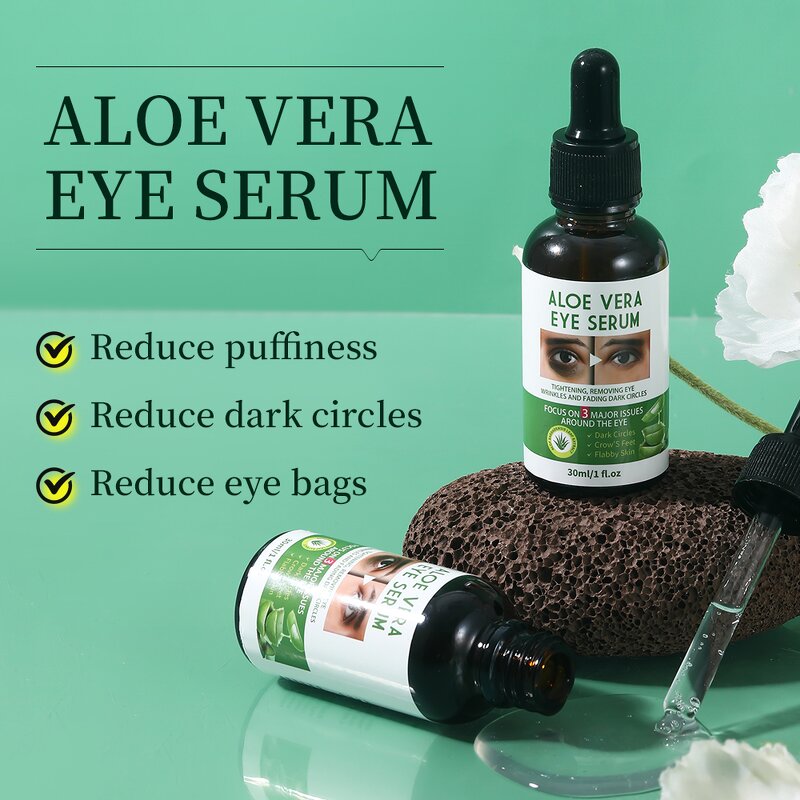 Eye Serum Manufacturer - Aloe Vera Beauty Natural Reduce Fine Lines Moisturizing Smoothing Brightening