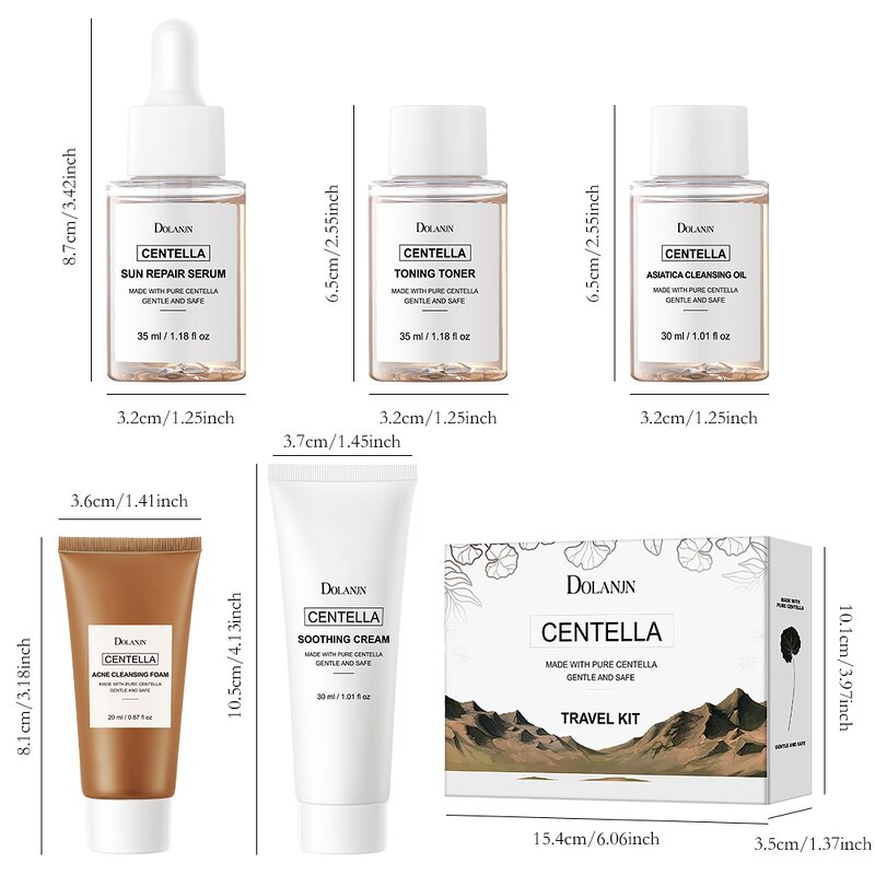 Centella Skin Care Set Manufacturer - Comprehensive Repair Winkle Travel Korean Asiatica Private Label