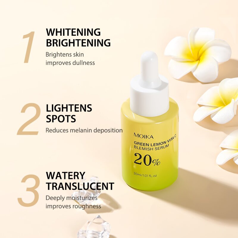 Vitamin C Serum Manufacturer - Wholesale Korean VC with Vitamin E Hyaluronic Ferulic Acid Green Lemon 30ml