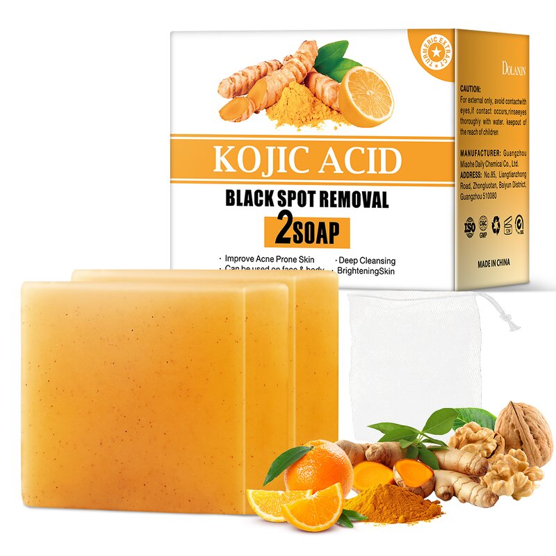 Kojic Acid Soap Manufacturer - 2 PCS Remove Spot Lemon Turmeric Original for Face Factory OEM