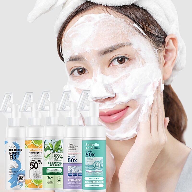 Face Wash Manufacturer - Hydrating Cleansing Mousse Pore Oil Makeup Removing Vitamin C Private Label