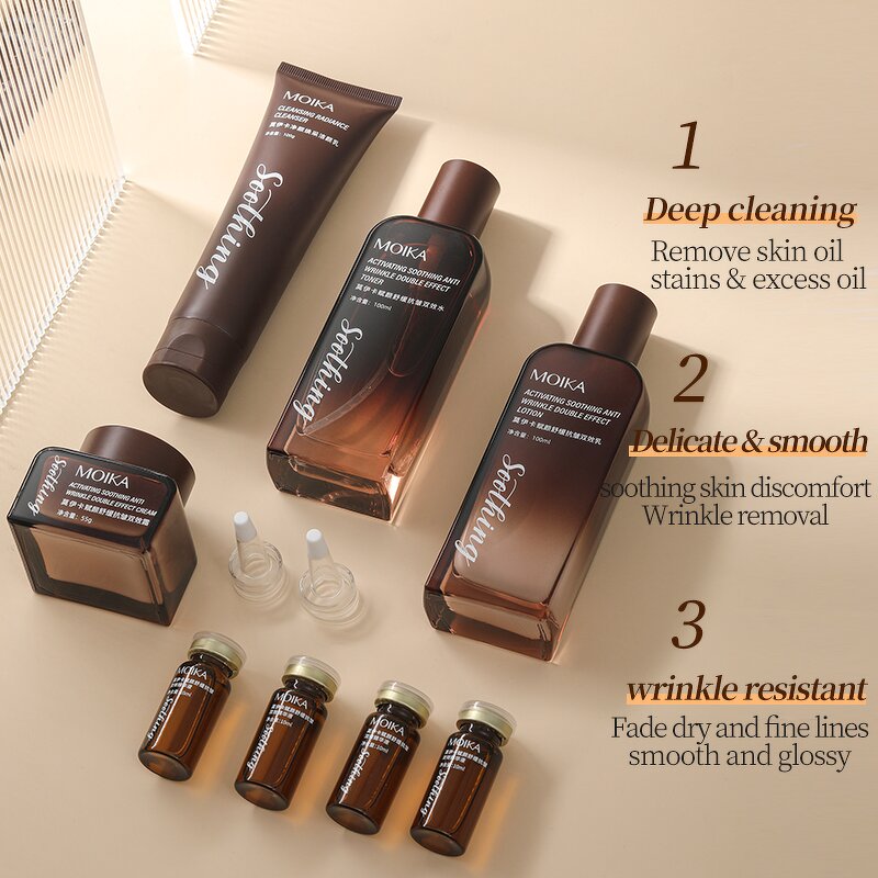 Skincare Set Manufacturer - In Stock 8 Pcs Anti-Aging Moisturizing Revitalizing Home Beauty Salon Luxury