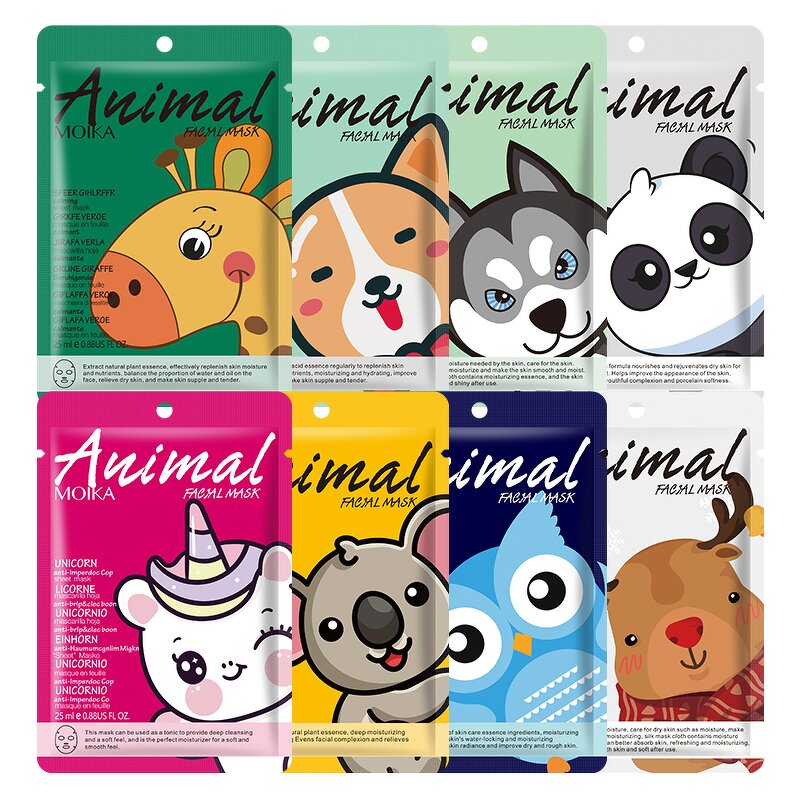 Facial Mask Sheet Manufacturer - 8 Types Animal Panda Whitening Moisturizing Anti-aging DOLANJN 25ml Repairing