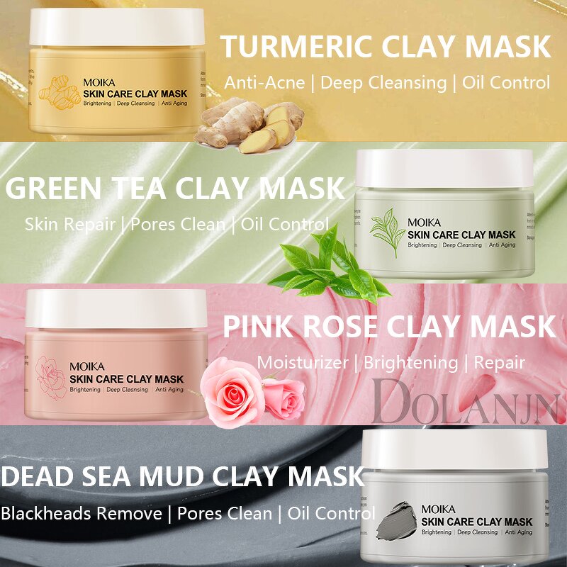 Mud Clay Mask Manufacturer - DOLAI Skin Care Organic Green Tea Deep Cleansing Blackheads Remover Moisturizing