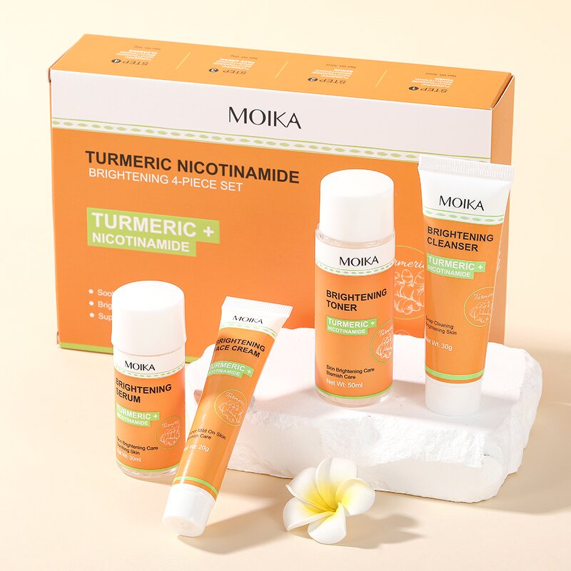 Turmeric Skin Care Set Manufacturer - Turmeric Kit Turmeric Facial Cleanser Facial Cream Lotion Portable Travel