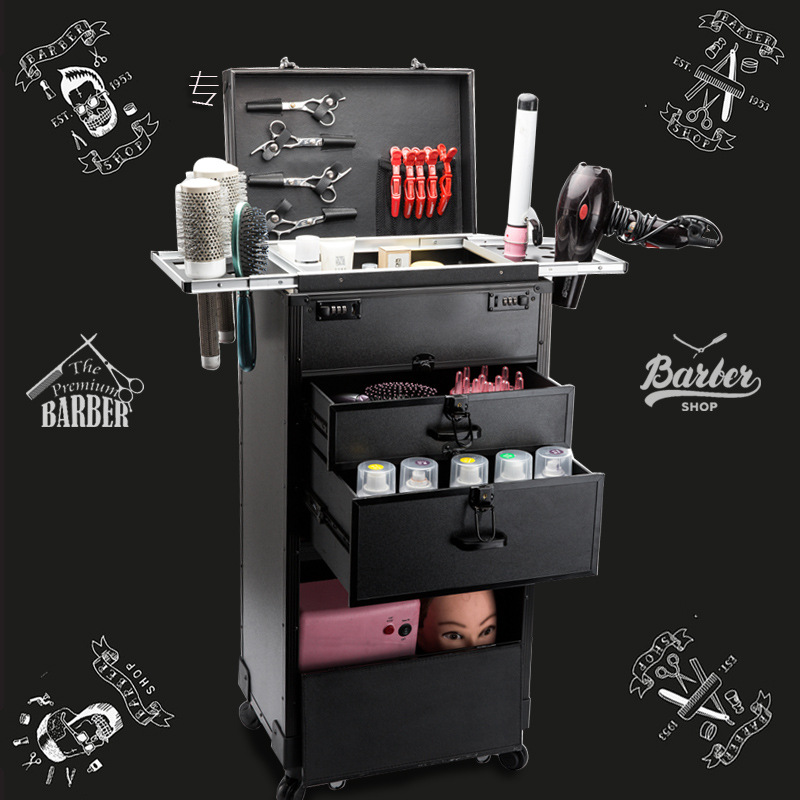 Beauty Toolbox Supplier - Double Password Stylist Trolley