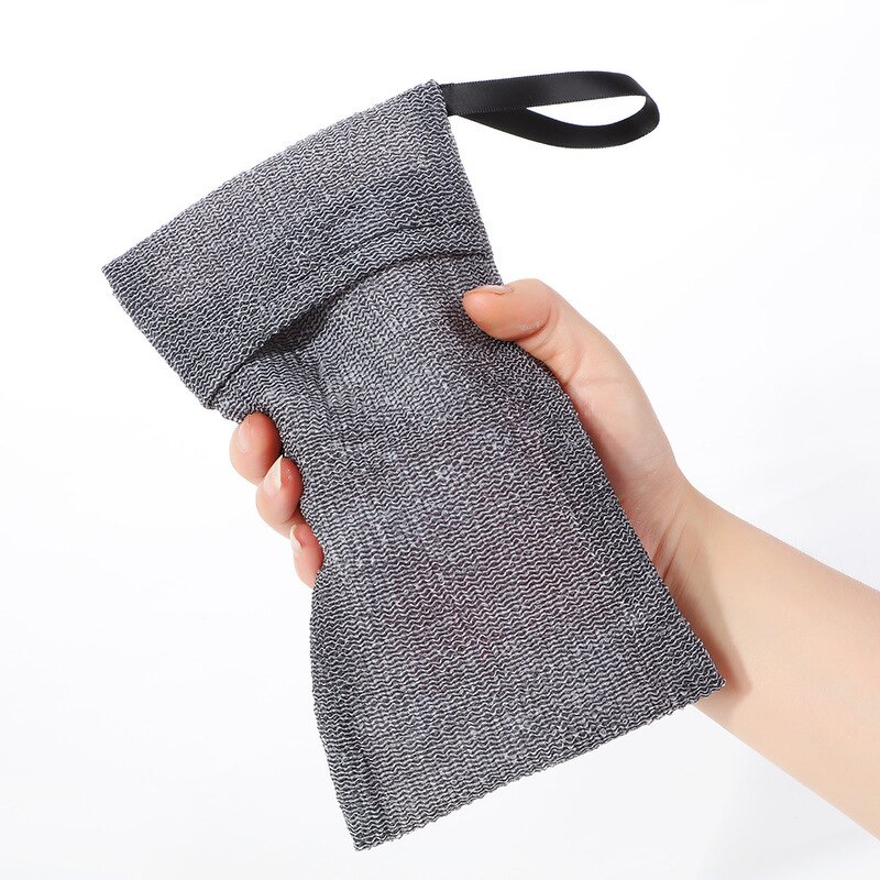 Soap Bag Manufacturer - Custom Logo Bath Shower Exfoliating Jute Mesh Drawstring