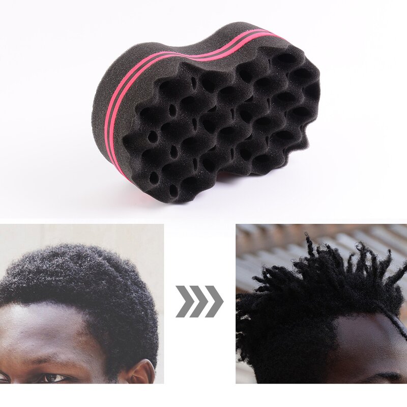 Hair Sponge Manufacturer - Private Label Magic Twist Wave Two-Side Afro Curling Black Men