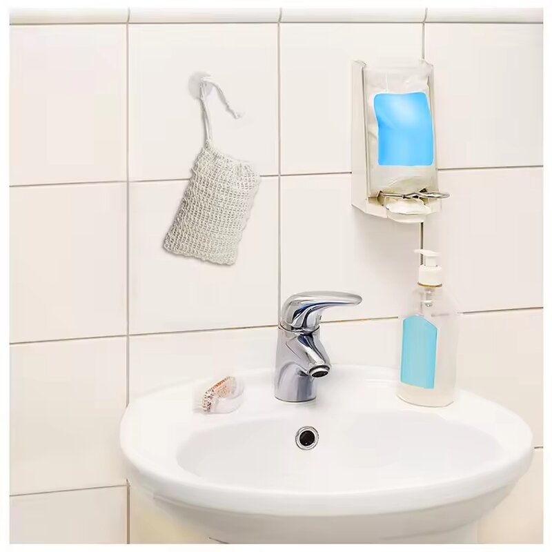 Soap Bag Manufacturer - Custom Logo Exfoliating Mesh Drawstring Exfoliating Sisal Body Scrubber