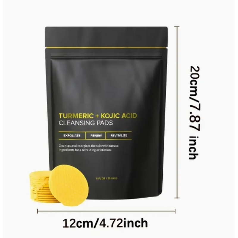 Cleansing Pads Manufacturer - Custom Opp Bag Turmeric Kojic Acid 30Pcs Balance Skin Oil