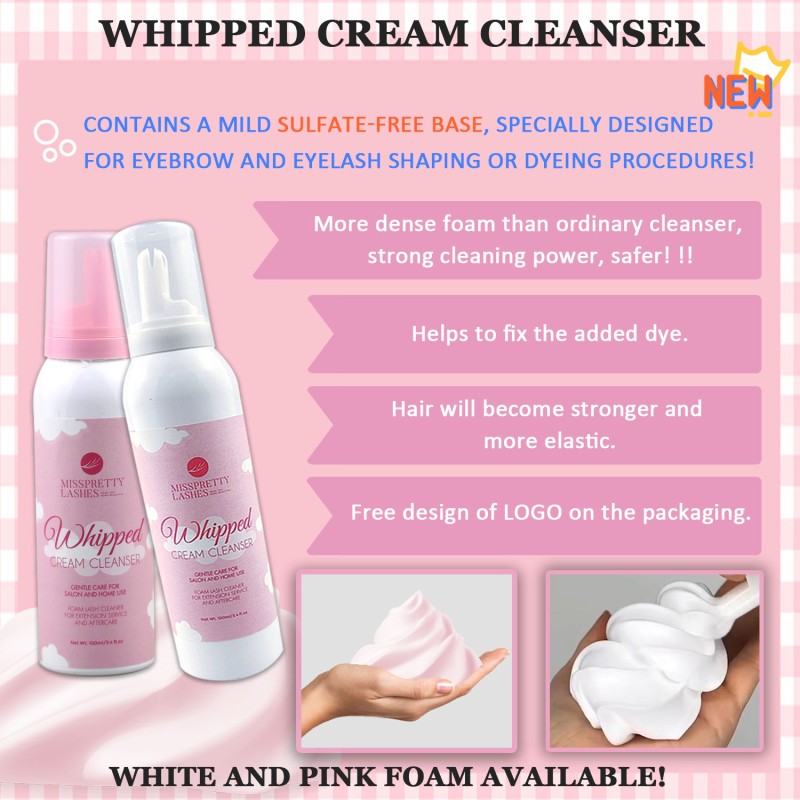 Lash Shampoo Supplier - Private Label 100ml Sensitive Whipped Cream Cleanser