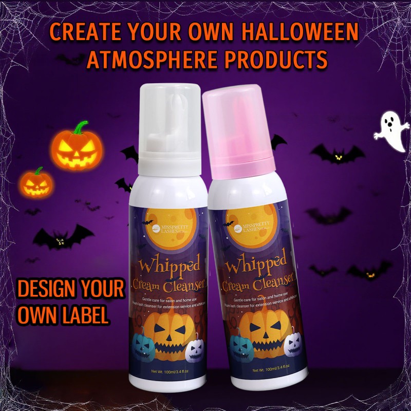 Lash Cleanser Supplier - OEM Halloween 100ml Vegan Whipped Cream Tear Free