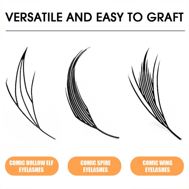 False Eyelashes Manufacturer - OEM New Style Comic Spire 0.07mm Soft Fluffy