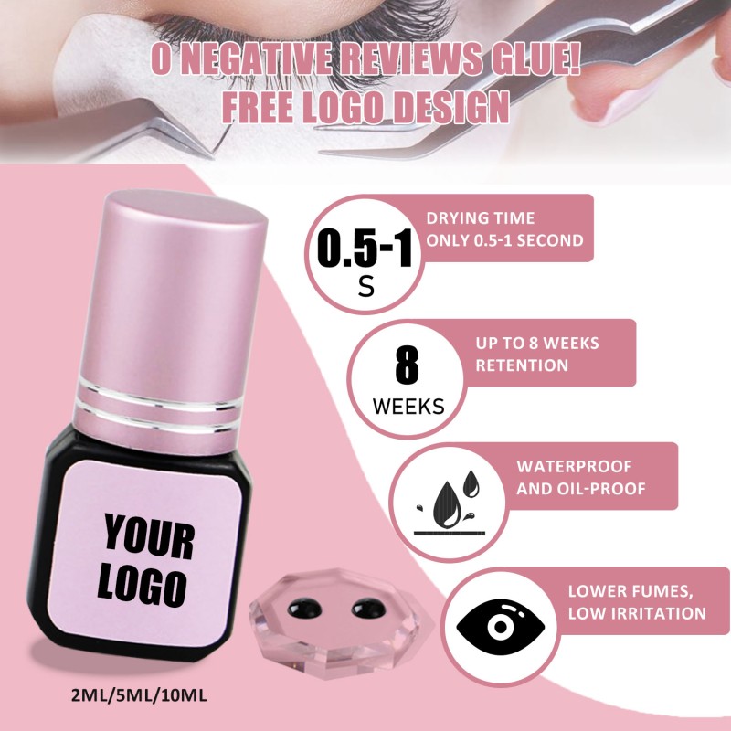 Eyelash Glue Factory - OEM 0.5 Second Korea Black Clear Waterproof Adhesive